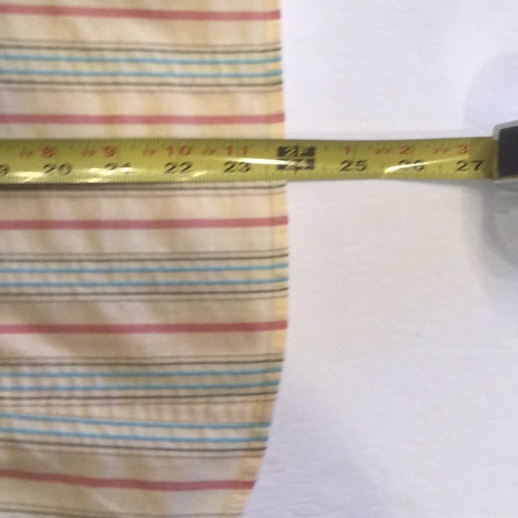 Talbots Button Down Long Sleeved Striped Stretch Blouse Size Medium - Picture 9 of 9